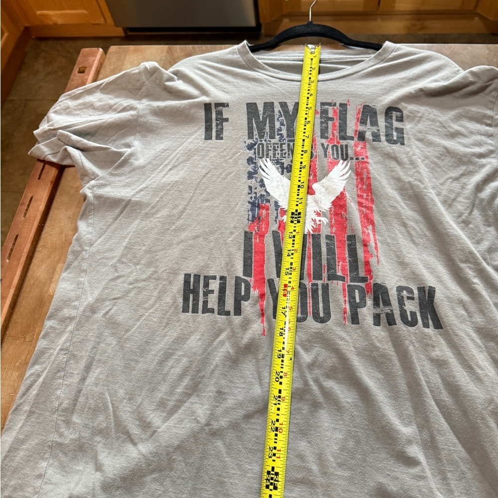Mens XL Patriot Shirt If my flag offends you I will help you pack your bag - Picture 12 of 12